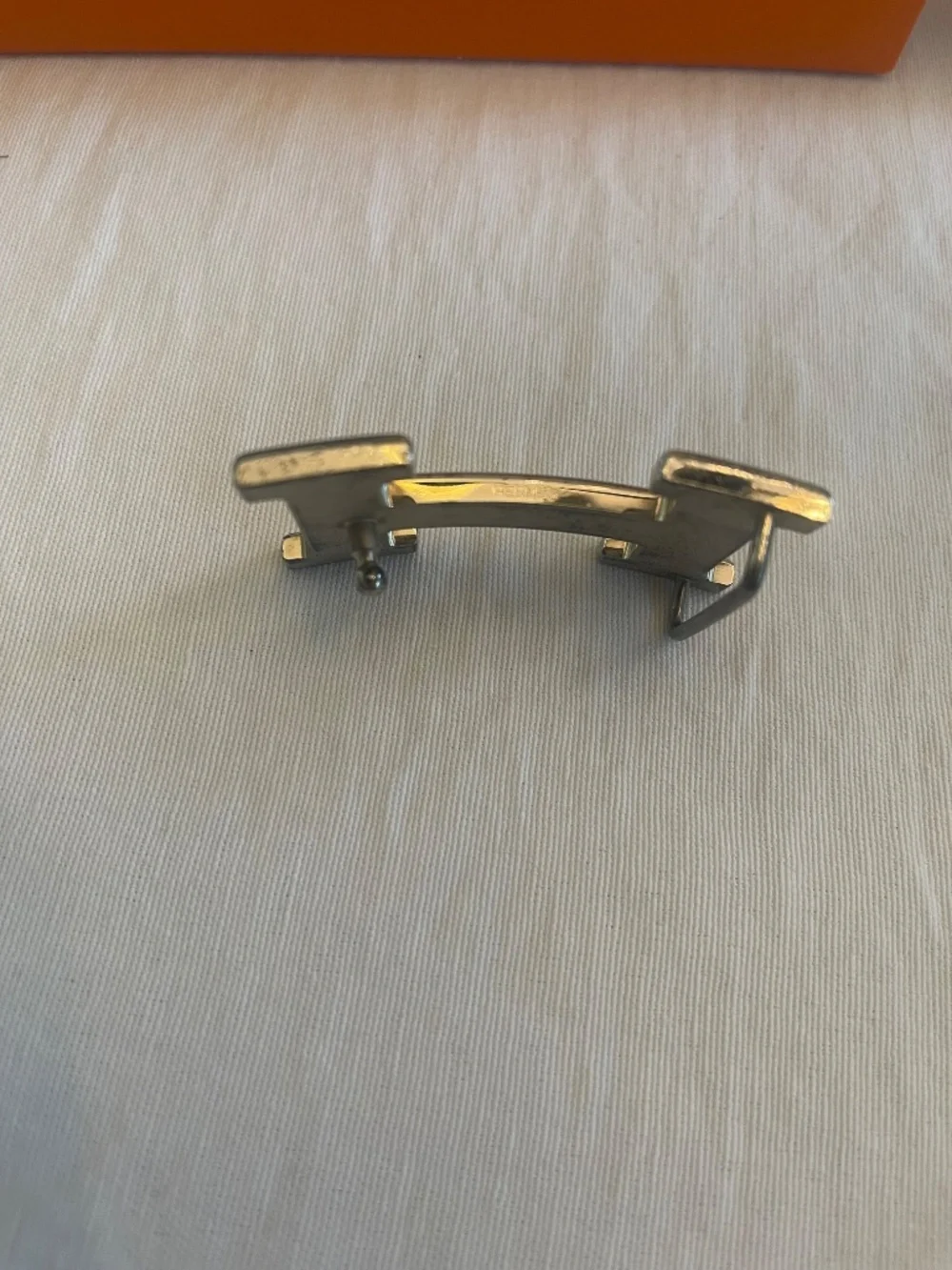 Hermès Unisex Reversible Belt Kit Silver H Buckle Size 32 mm Size 100